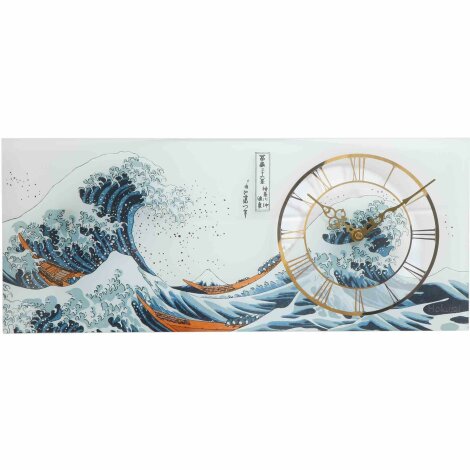 Wanduhr Uhr Katsushika Hokusai Die Welle Glas