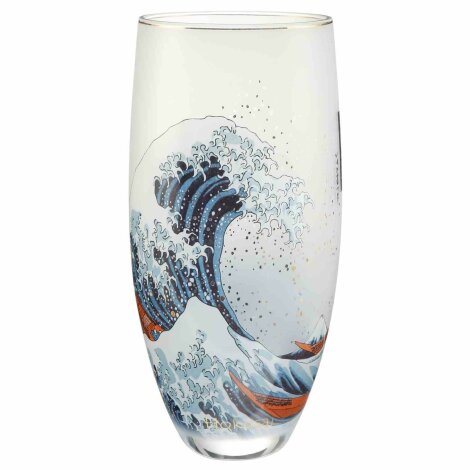 Katsushika Hokusai Die Welle Vase Glas 30 cm